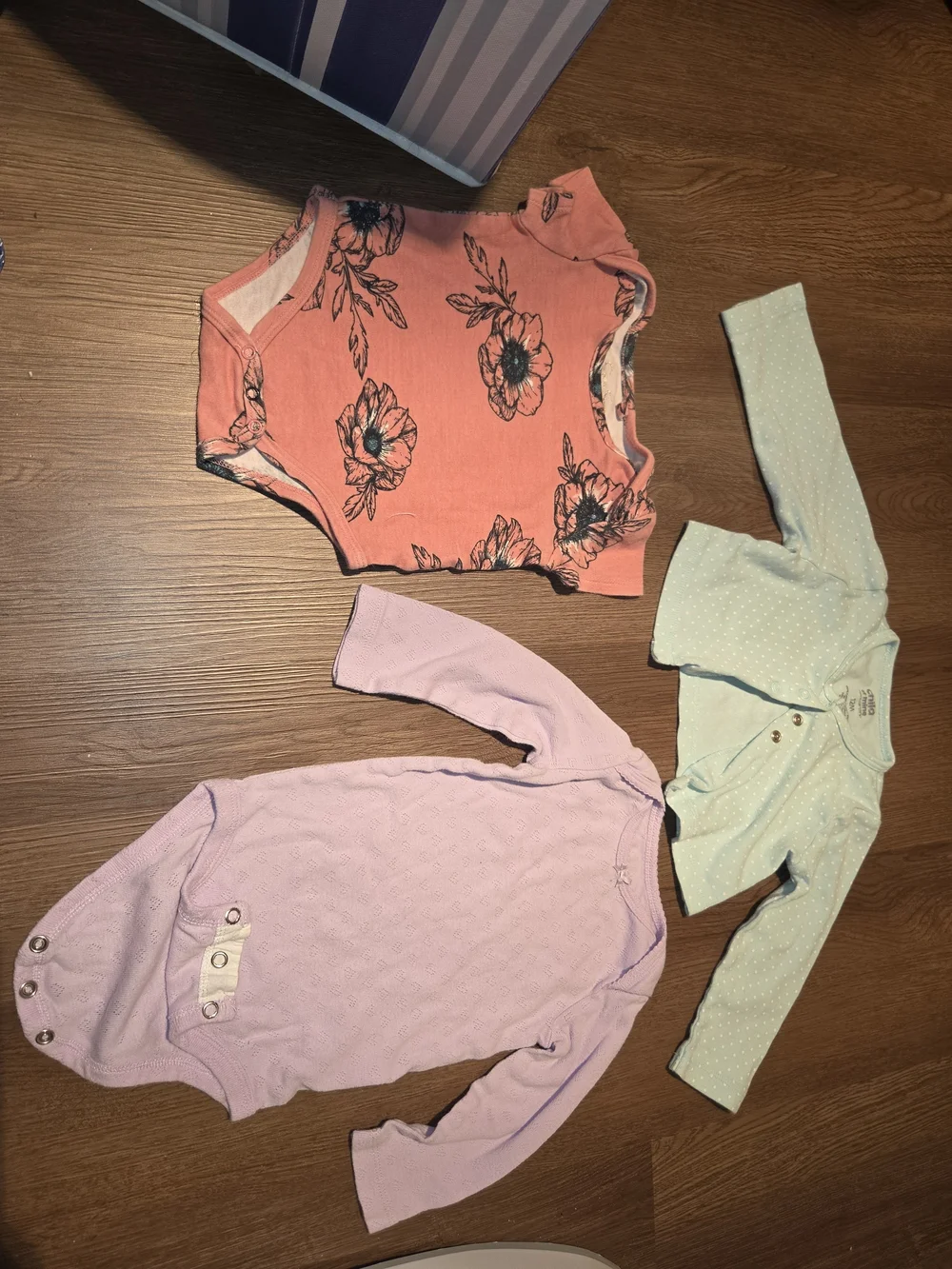 Coral Floral Sleeveless Baby Bodysuit - Unbranded